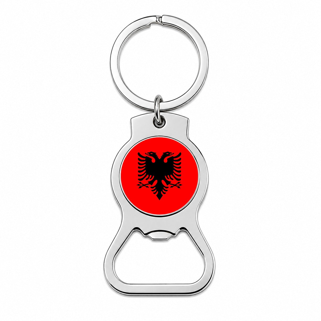Albania Country Flag Bottle Opener Keychain