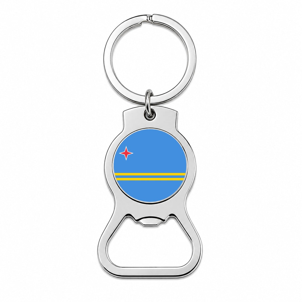 Aruba Country Flag Bottle Opener Keychain