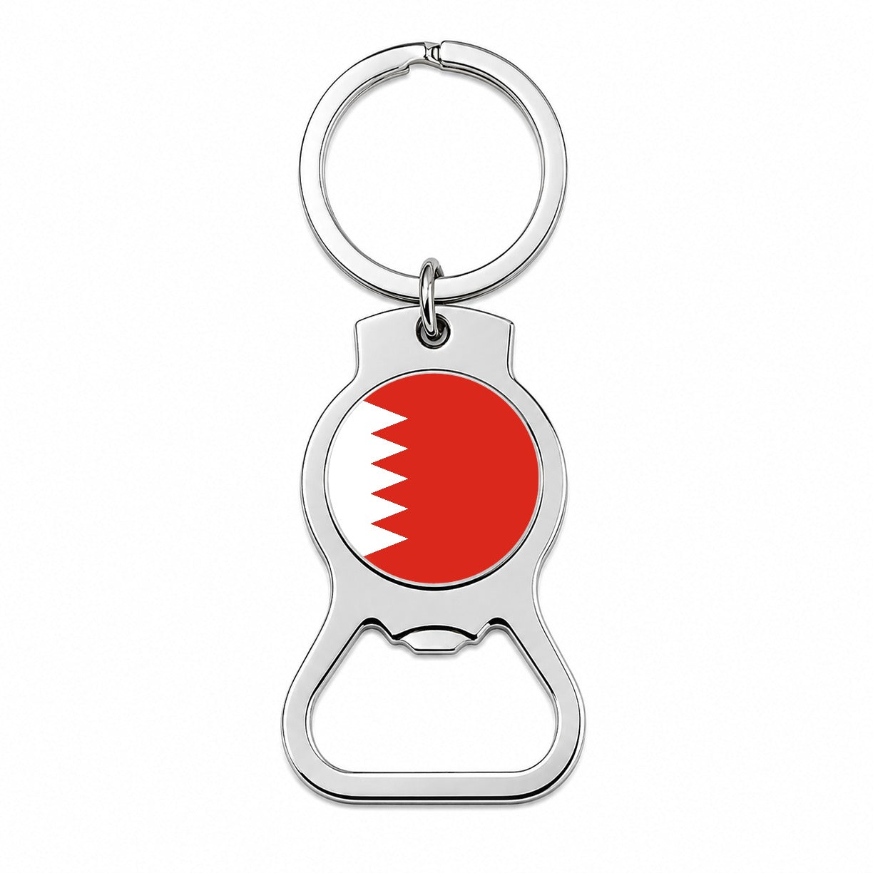 Bahrain Country Flag Bottle Opener Keychain