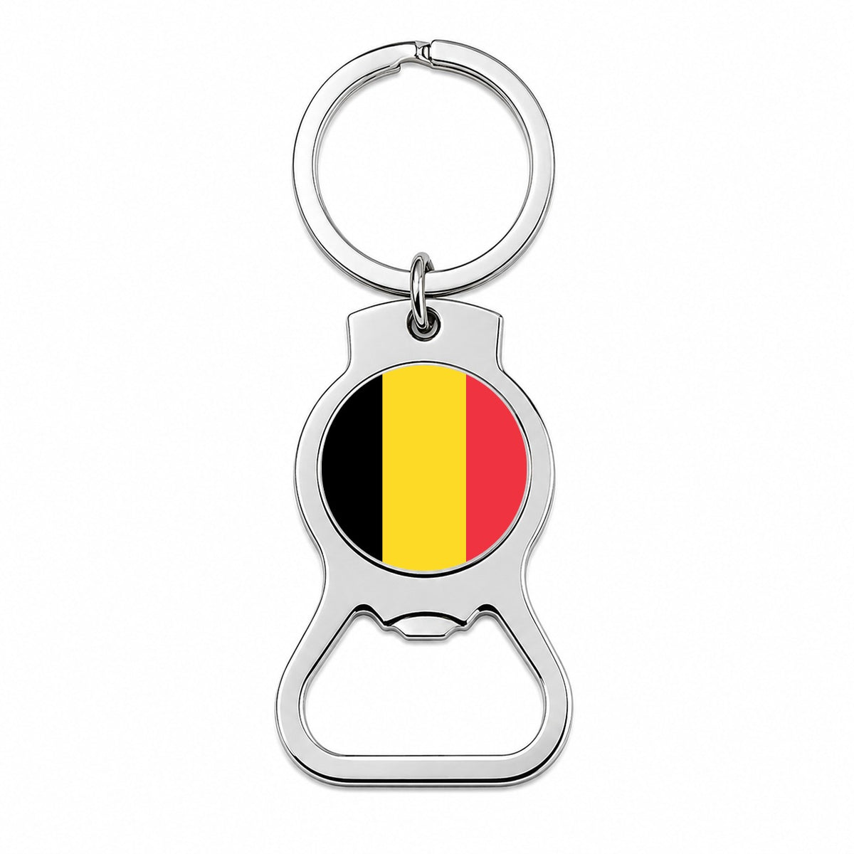 Belgium Country Flag Bottle Opener Keychain