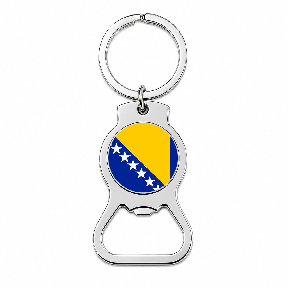 Bosnia and Herzegovina Country Flag Bottle Opener Keychain