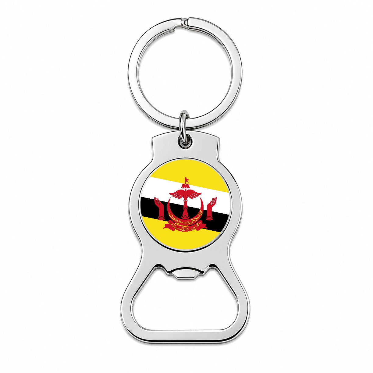 Brunei Darussalam Country Flag Bottle Opener Keychain