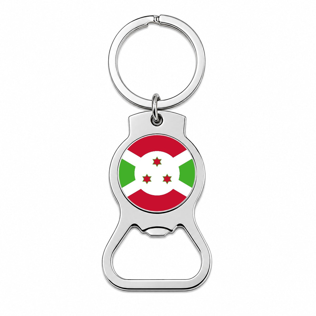 Burundi Country Flag Bottle Opener Keychain