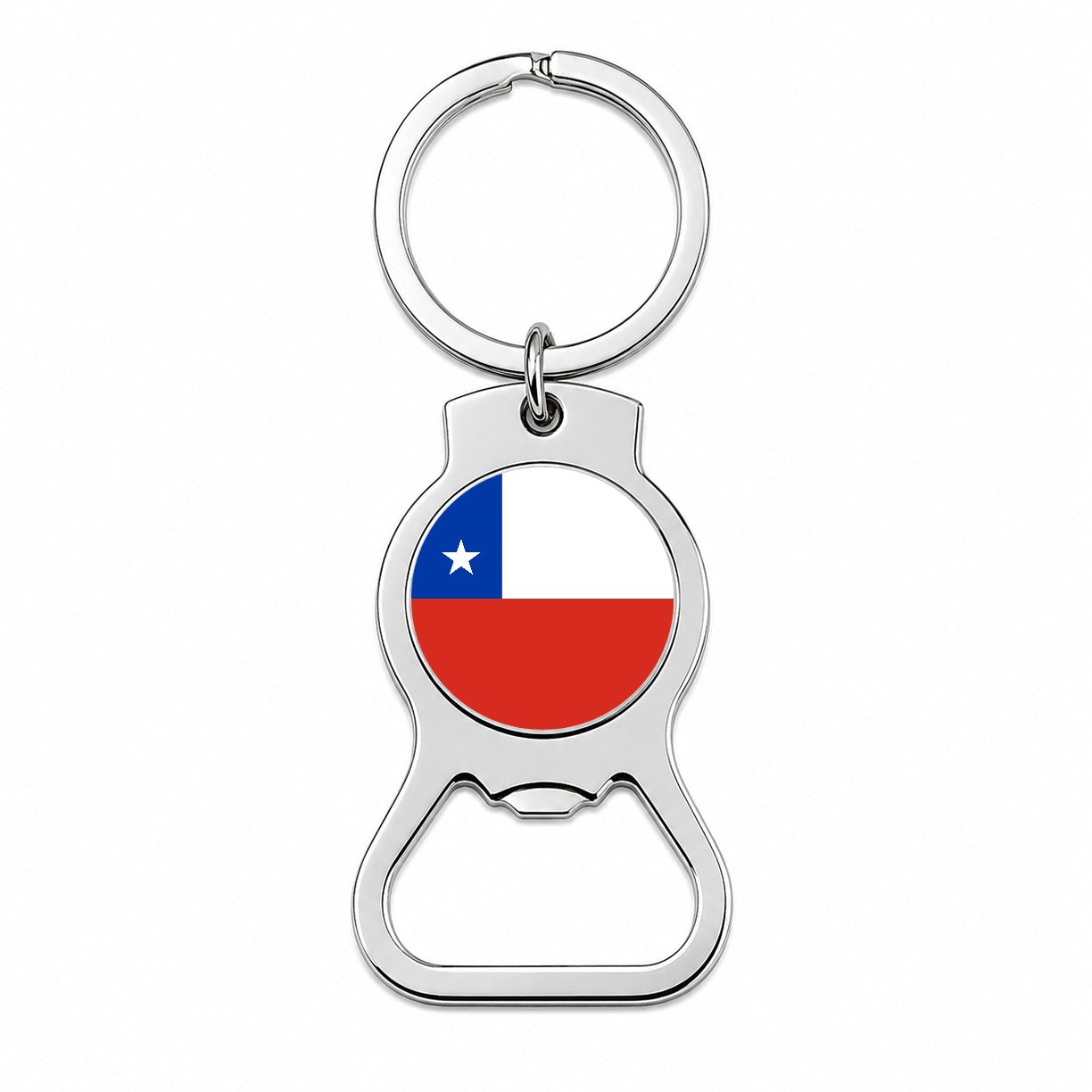 Chile Country Flag Bottle Opener Keychain