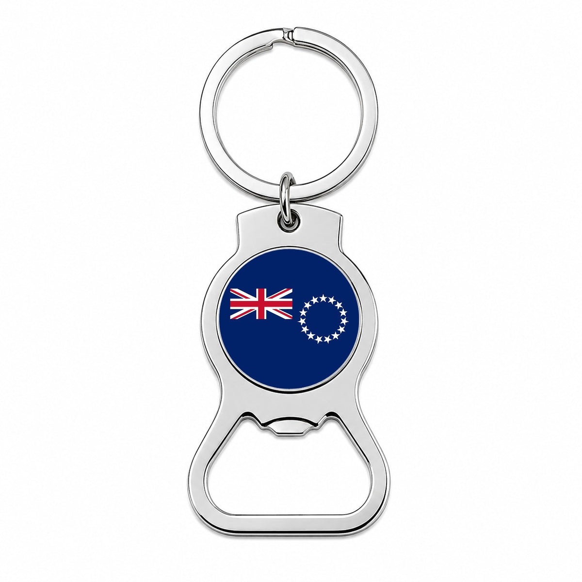 Cook Islands Country Flag Bottle Opener Keychain