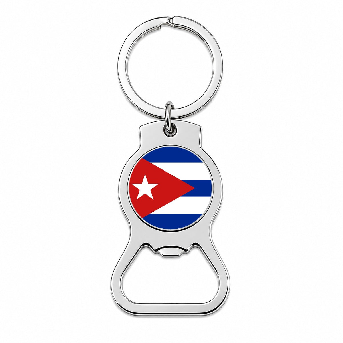 Cuba Country Flag Bottle Opener Keychain