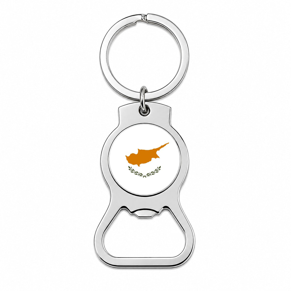 Cyprus Country Flag Bottle Opener Keychain