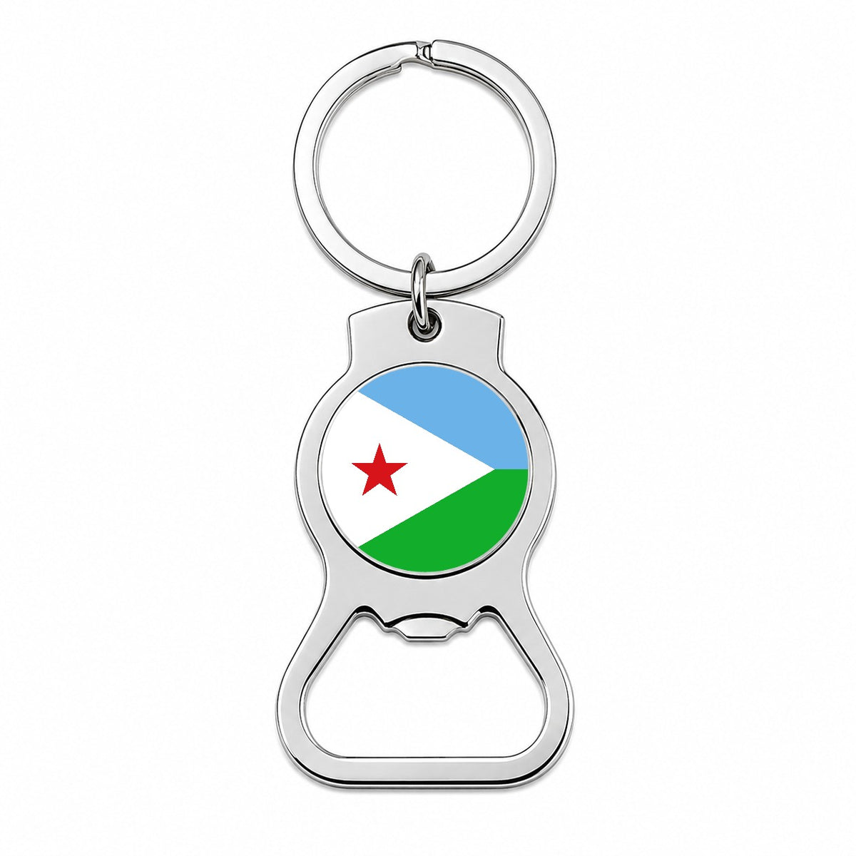 Djibouti Country Flag Bottle Opener Keychain