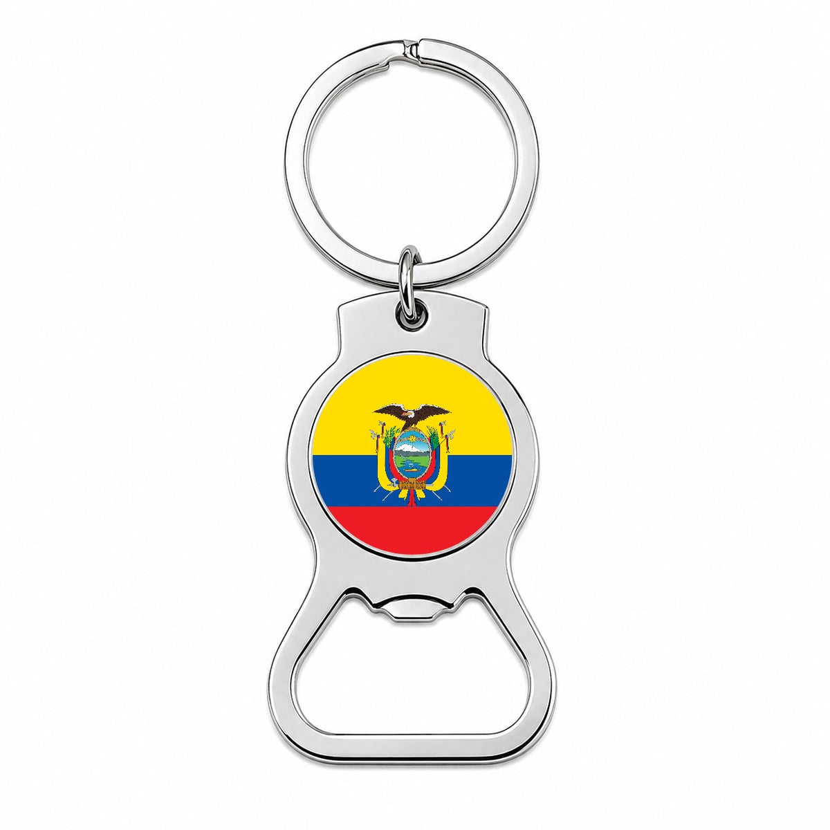 Ecuador Country Flag Bottle Opener Keychain