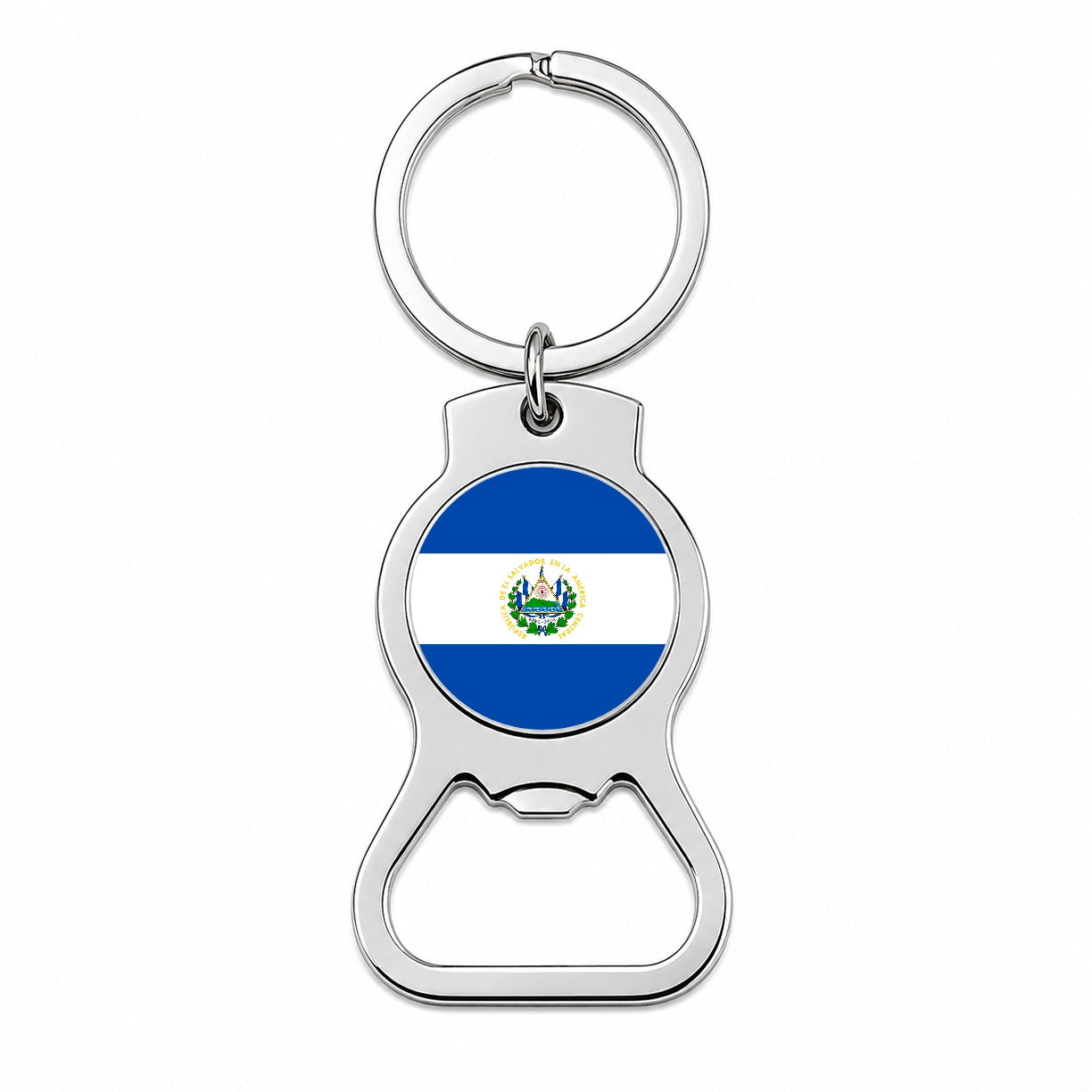El Salvador Country Flag Bottle Opener Keychain
