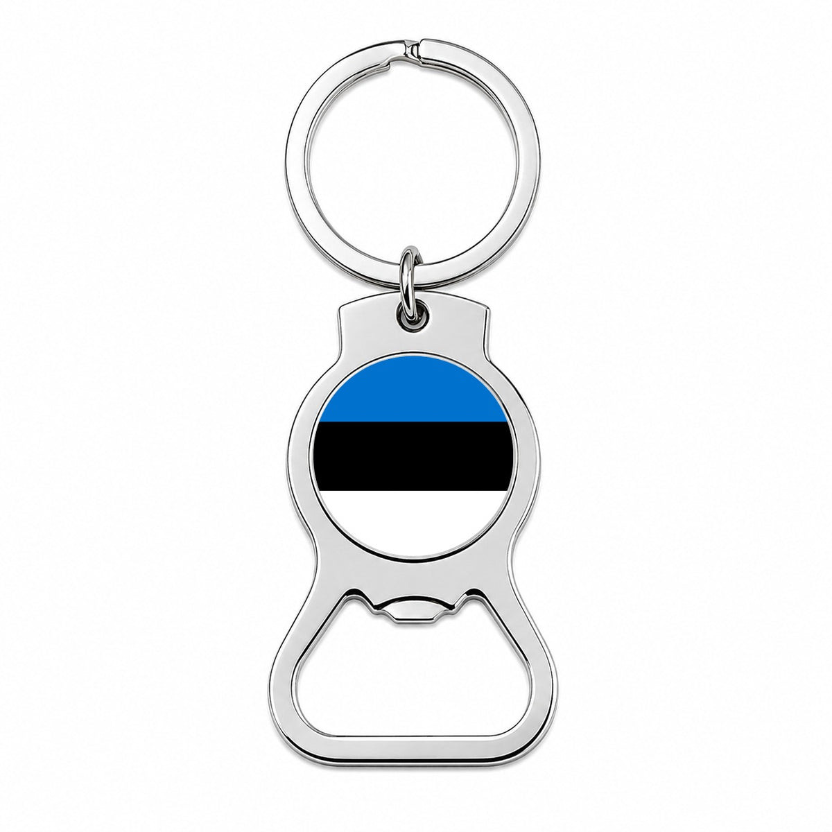 Estonia Country Flag Bottle Opener Keychain