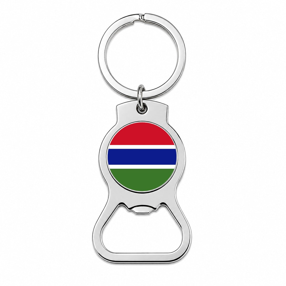 Gambia (the) Country Flag Bottle Opener Keychain