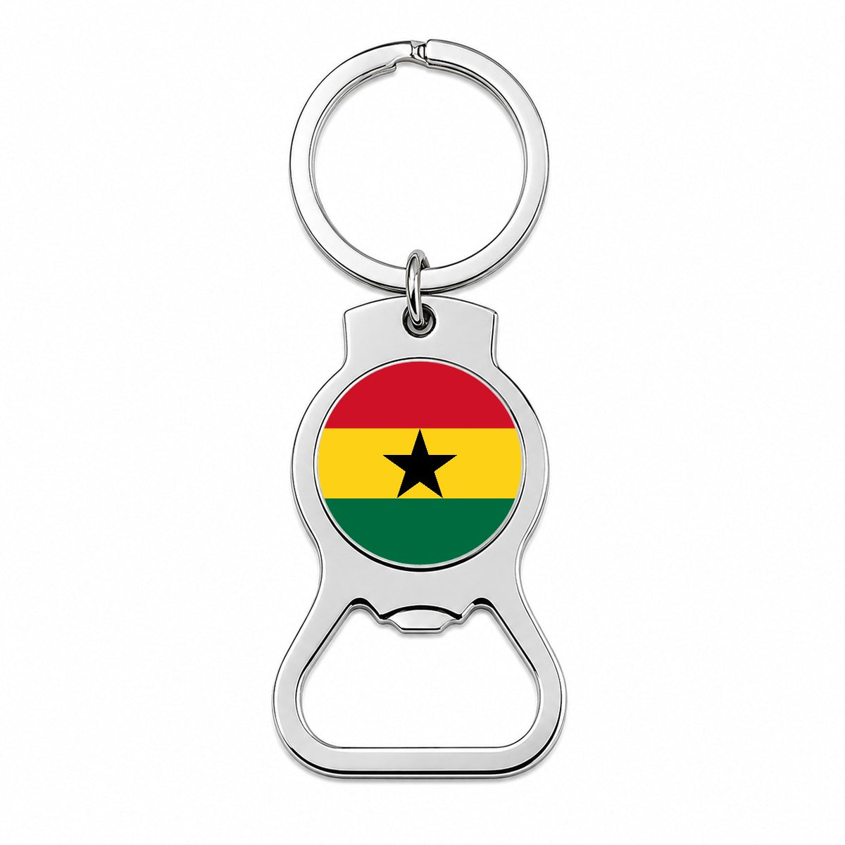 Ghana Country Flag Bottle Opener Keychain