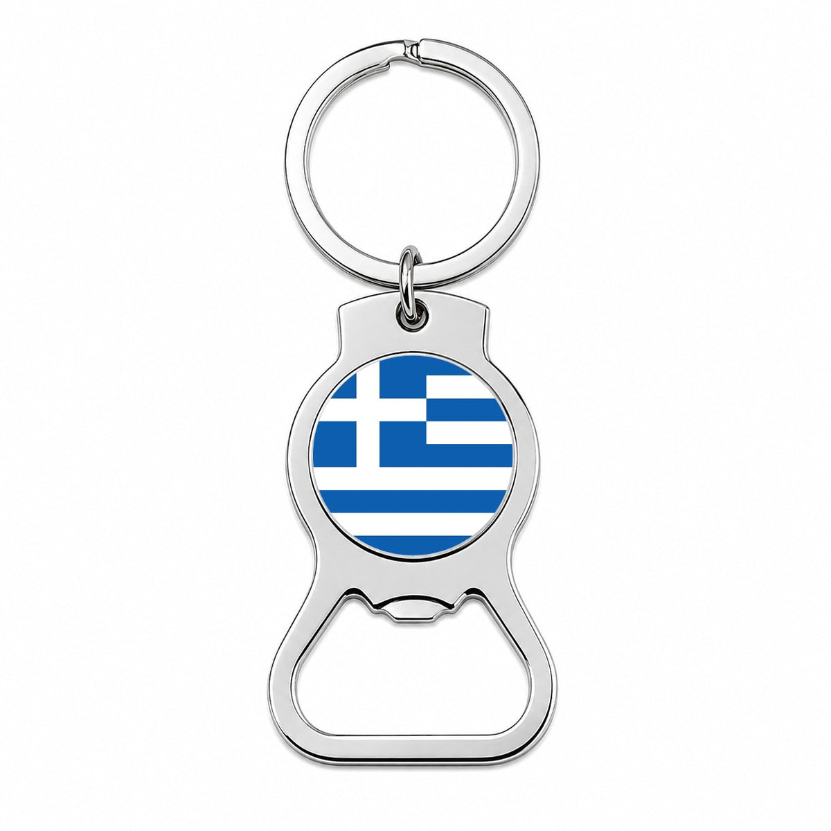 Greece Country Flag Bottle Opener Keychain