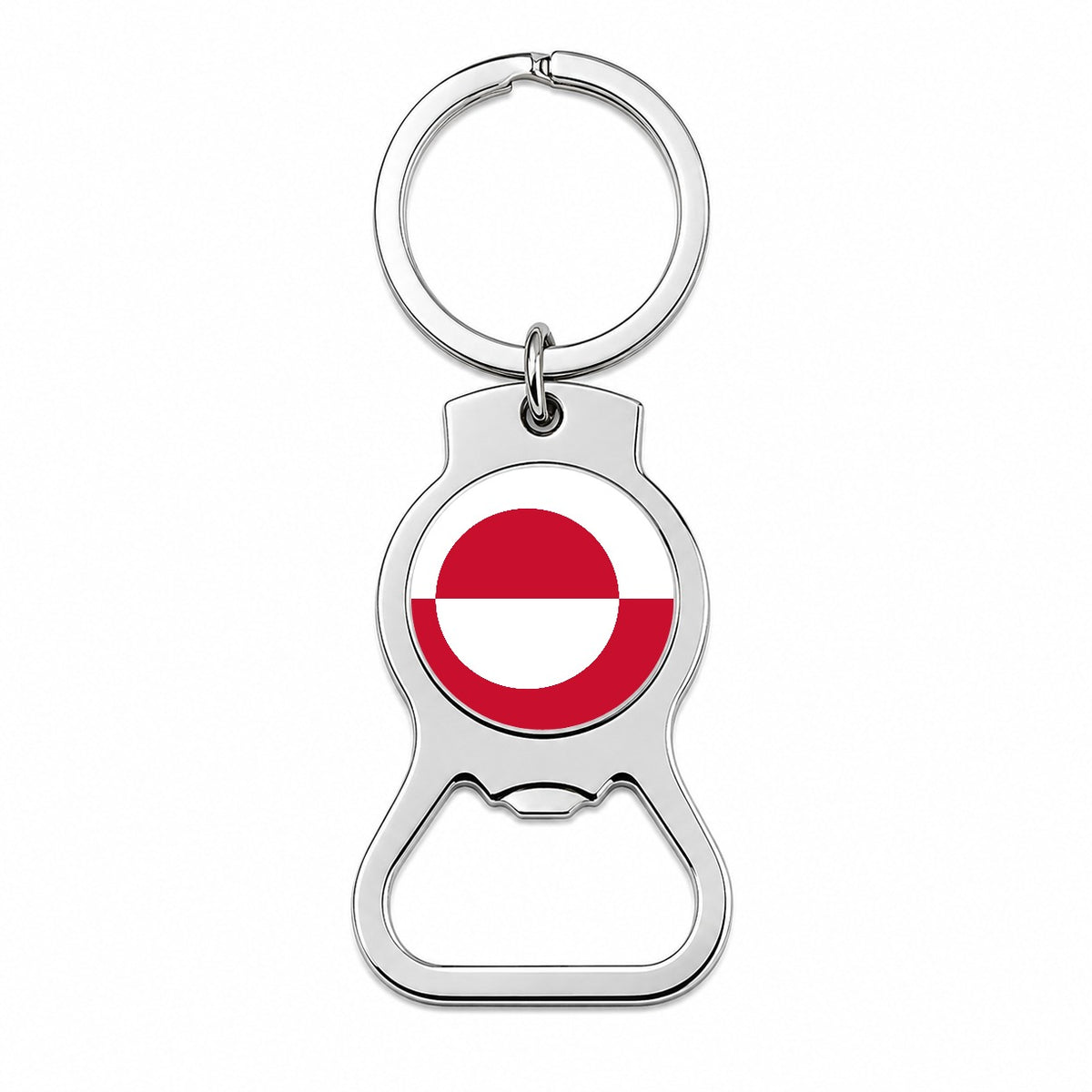 Greenland Country Flag Bottle Opener Keychain