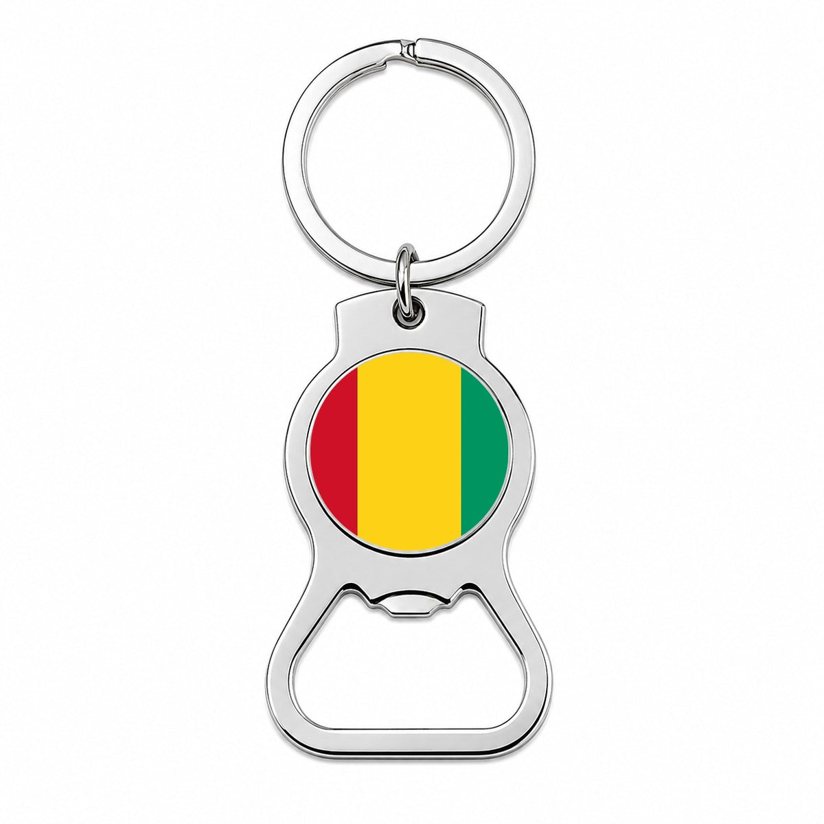 Guinea Country Flag Bottle Opener Keychain