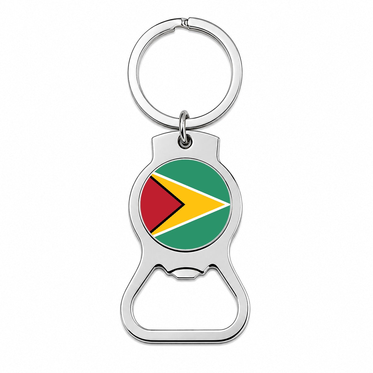 Guyana Country Flag Bottle Opener Keychain