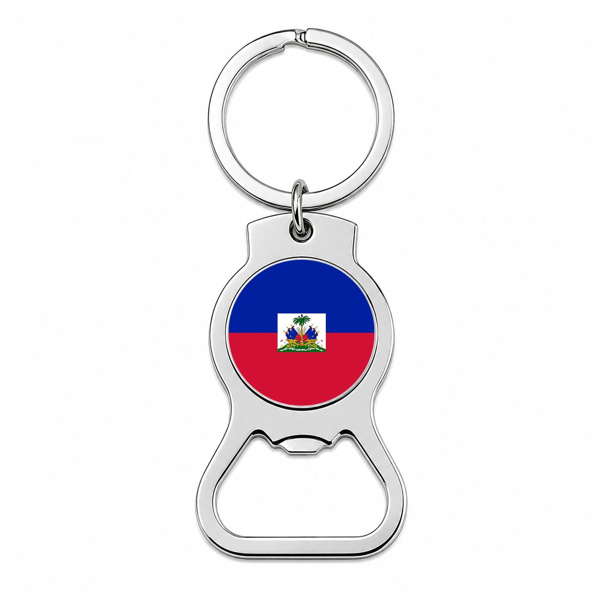 Haiti Country Flag Bottle Opener Keychain
