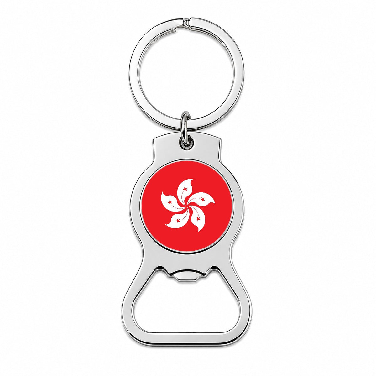 Hong Kong Country Flag Bottle Opener Keychain
