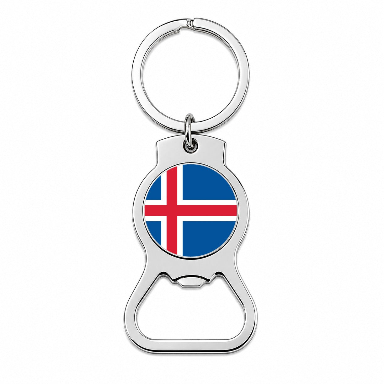 Iceland Country Flag Bottle Opener Keychain