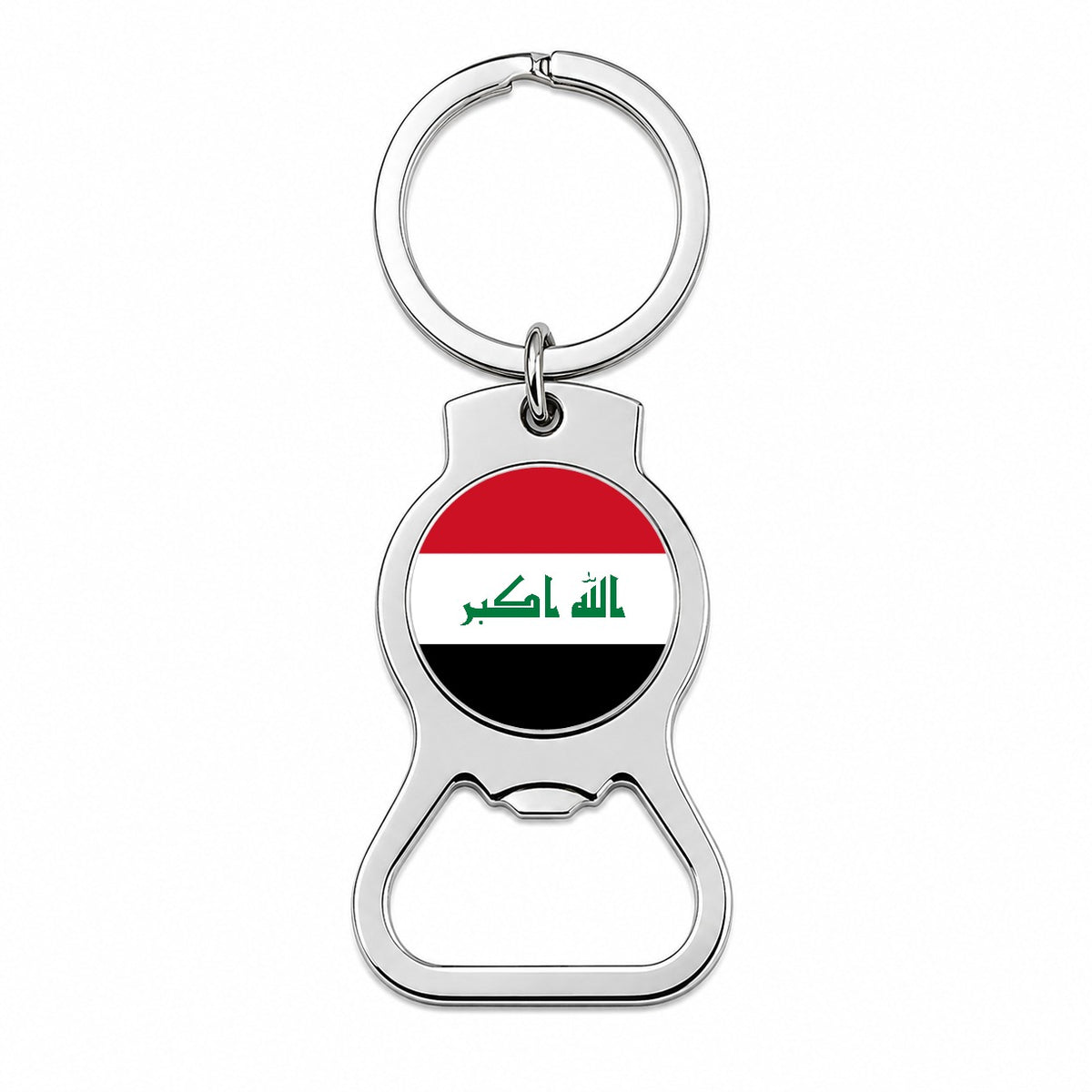 Iraq Country Flag Bottle Opener Keychain