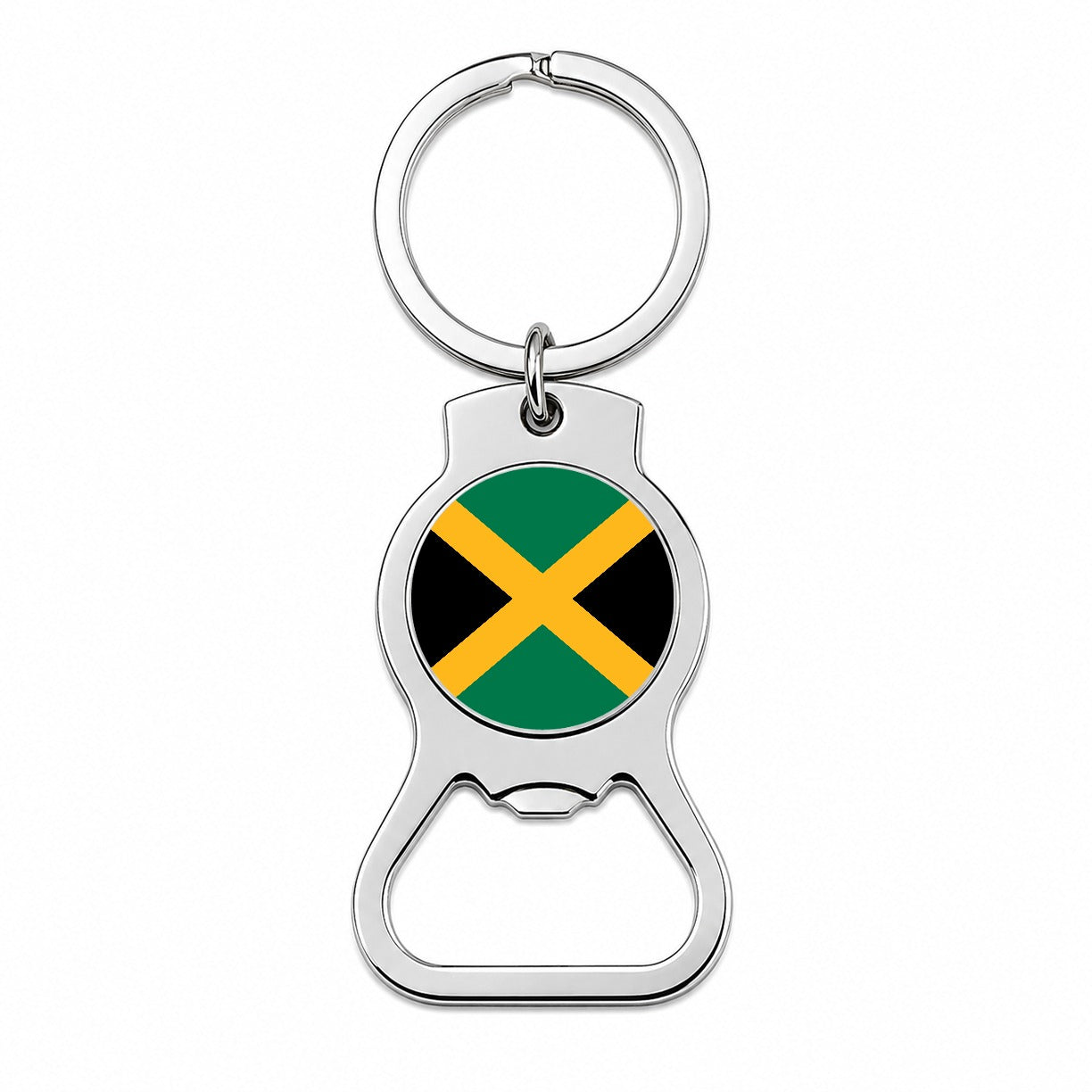 Jamaica Country Flag Bottle Opener Keychain