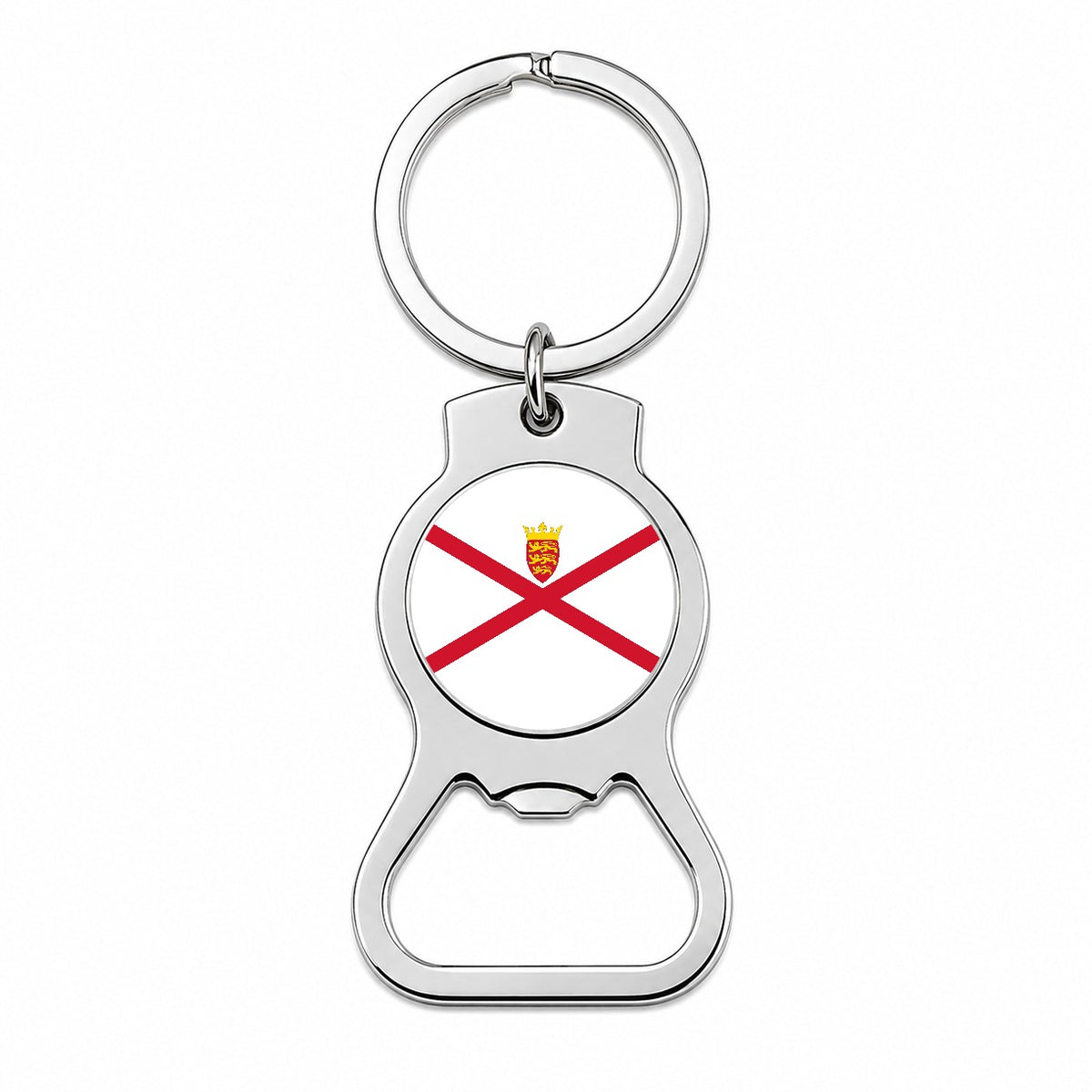 Jersey Country Flag Bottle Opener Keychain