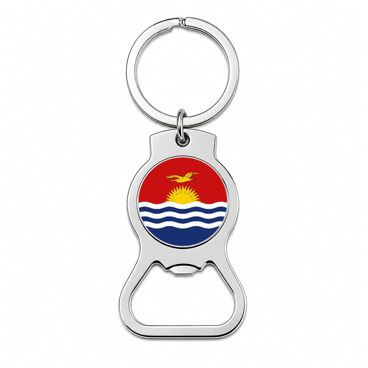Kiribati Country Flag Bottle Opener Keychain
