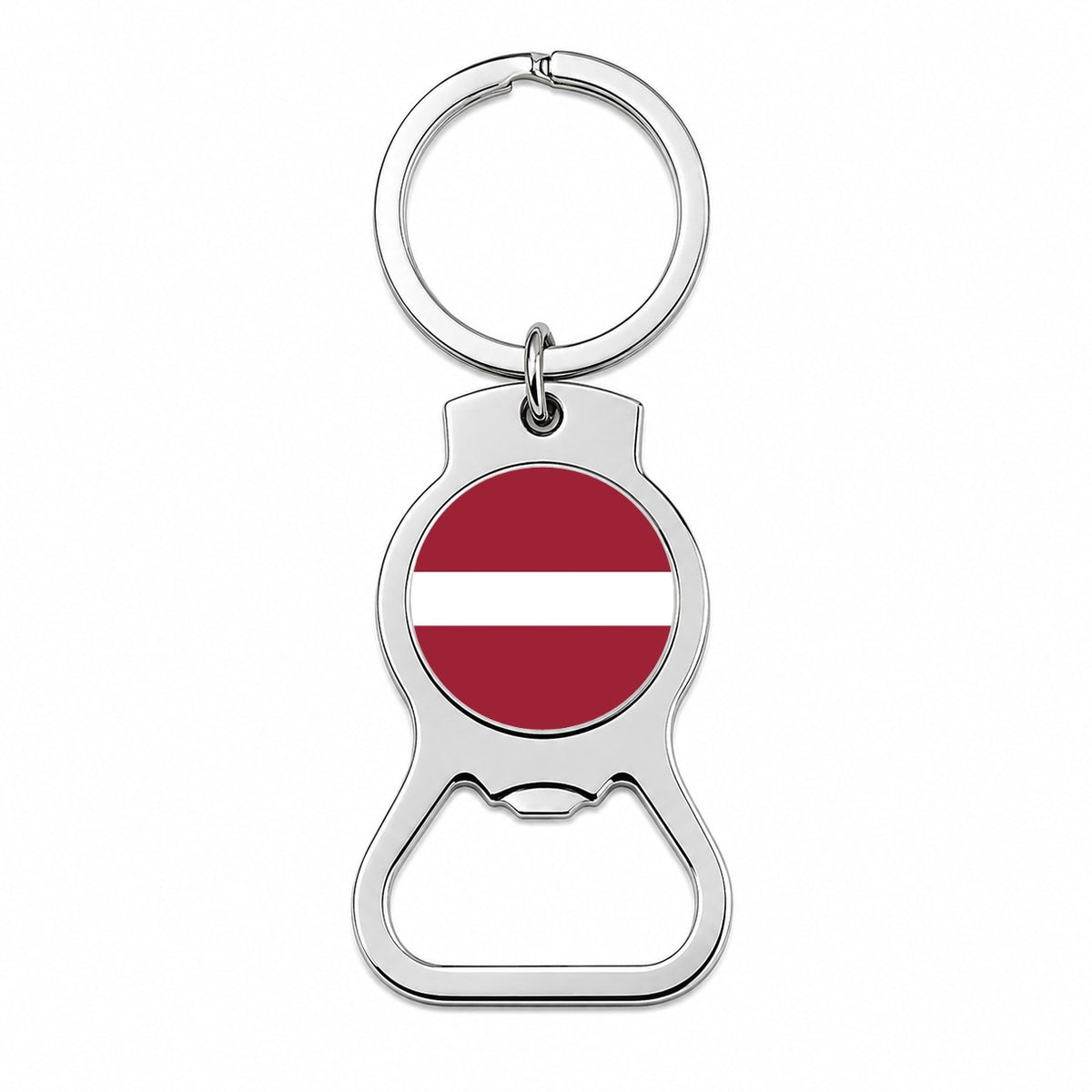 Latvia Country Flag Bottle Opener Keychain