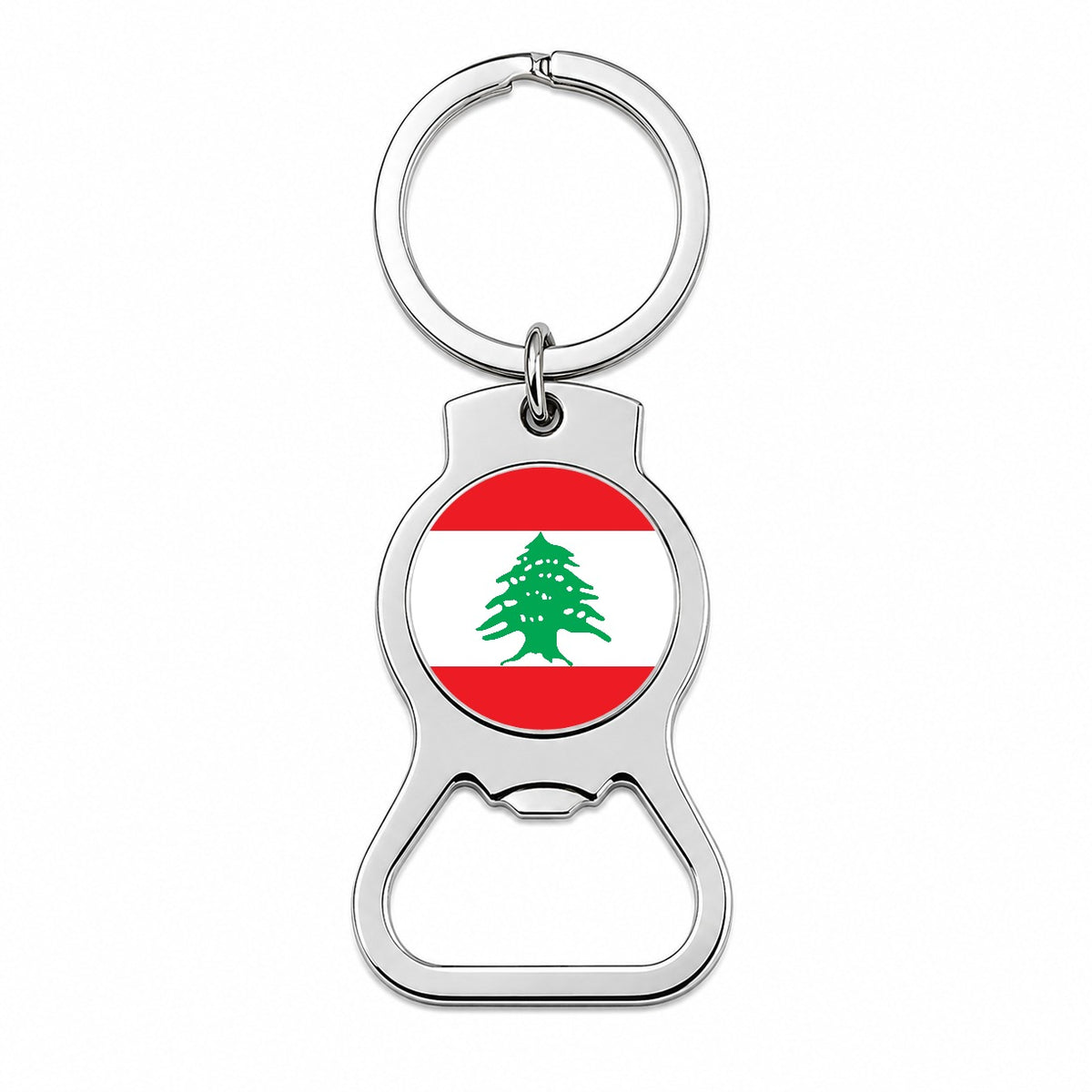 Lebanon Country Flag Bottle Opener Keychain