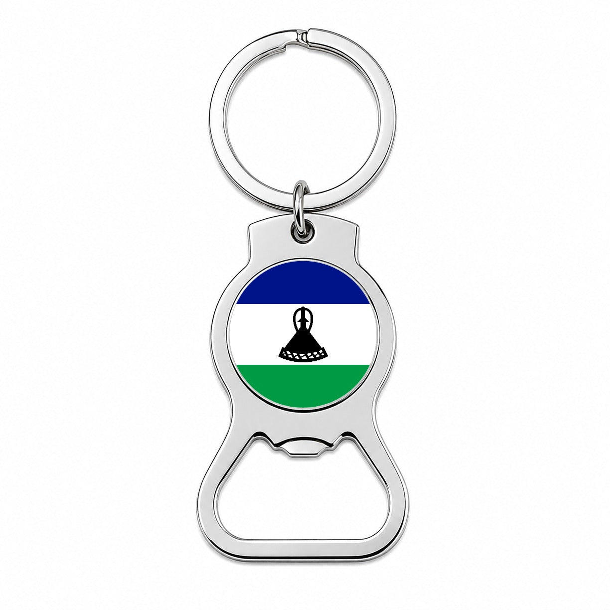 Lesotho Country Flag Bottle Opener Keychain