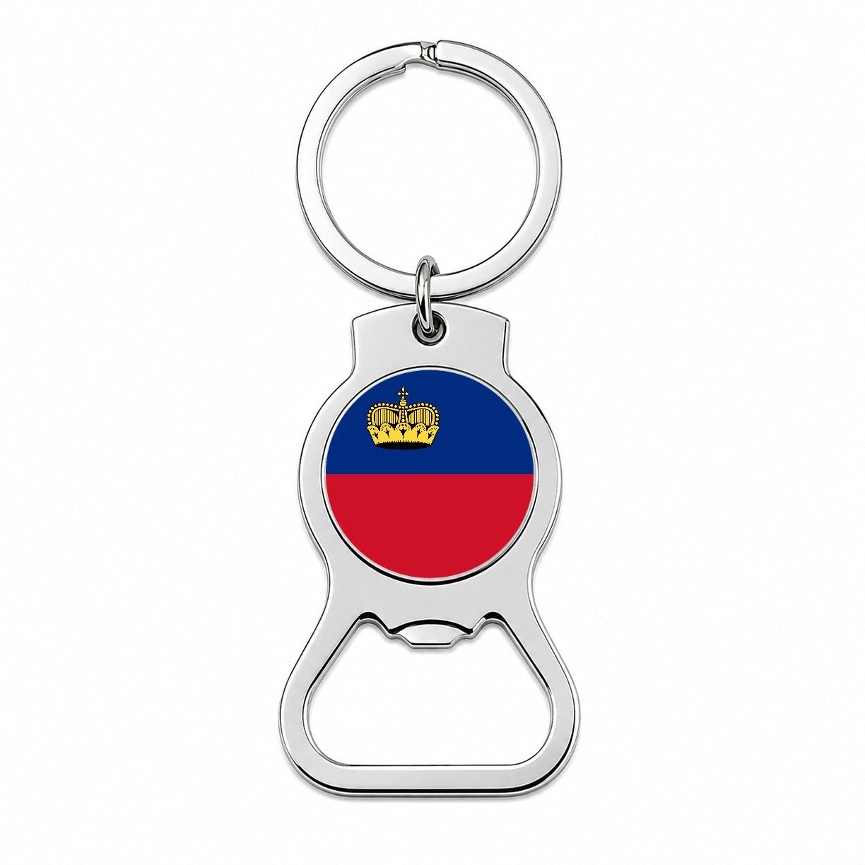 Liechtenstein Country Flag Bottle Opener Keychain
