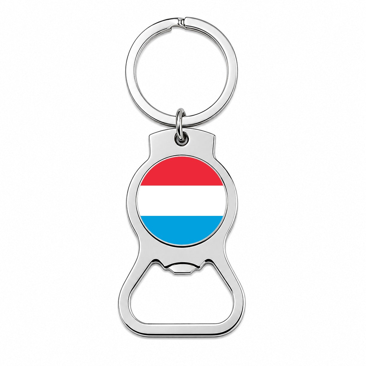 Luxembourg Country Flag Bottle Opener Keychain