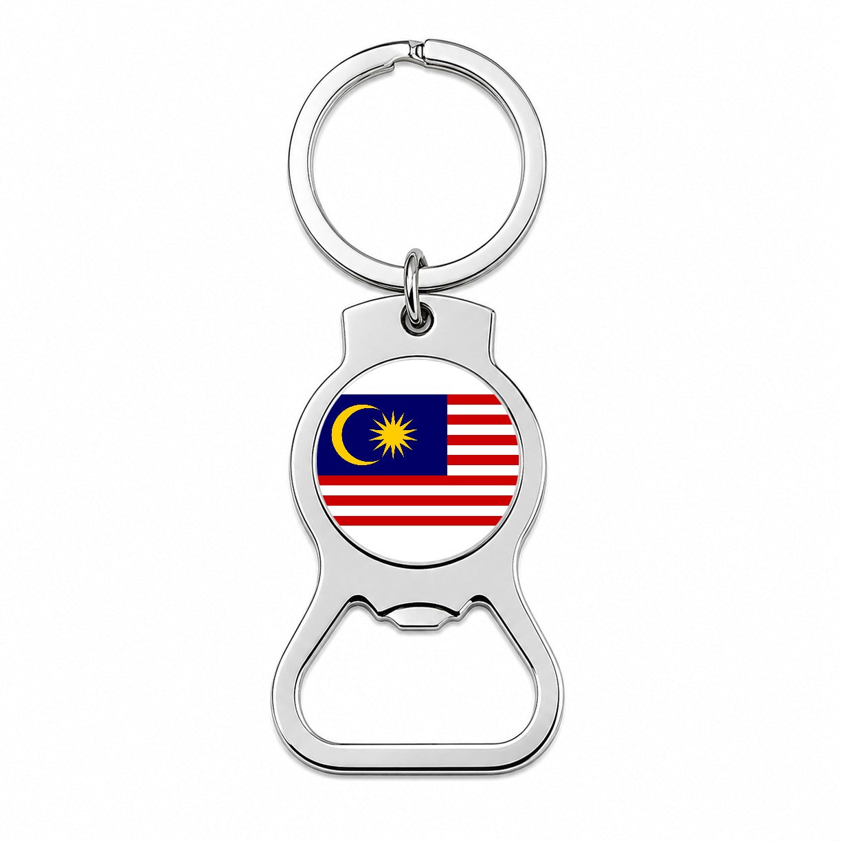 Malaysia Country Flag Bottle Opener Keychain