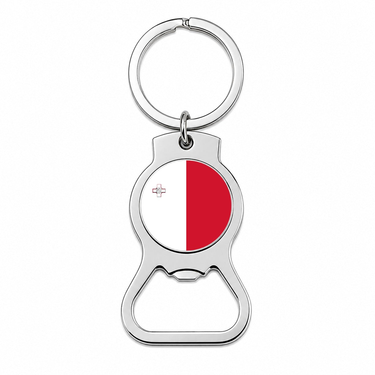 Malta Country Flag Bottle Opener Keychain