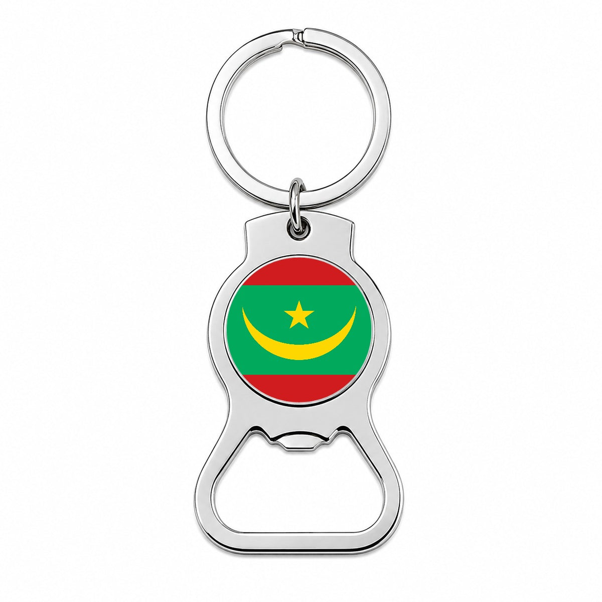 Mauritania Country Flag Bottle Opener Keychain