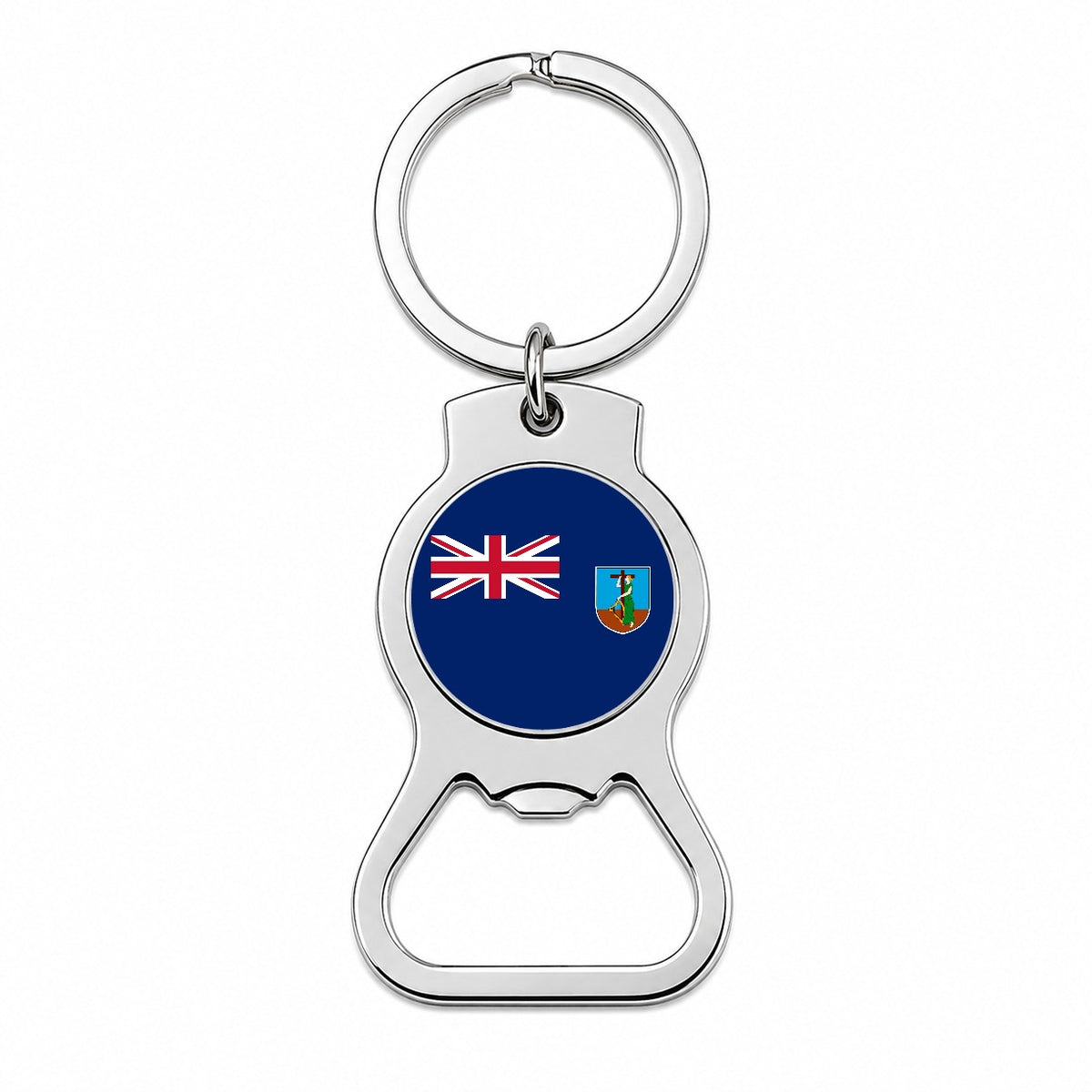 Montserrat Country Flag Bottle Opener Keychain