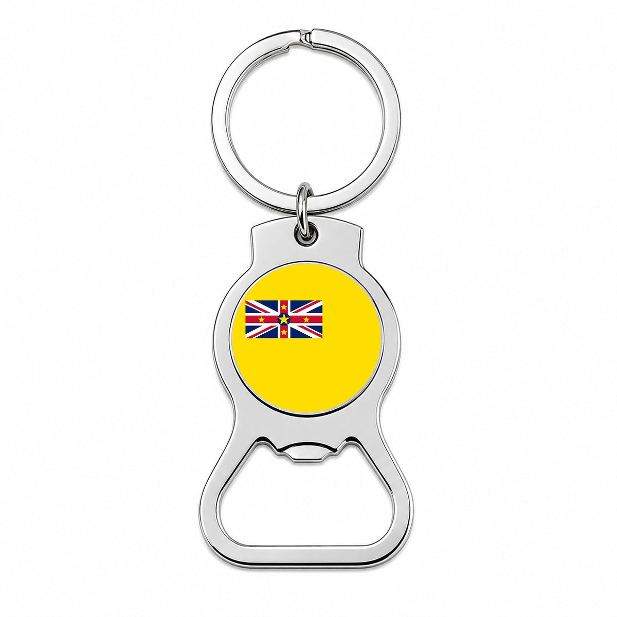 Niue Country Flag Bottle Opener Keychain