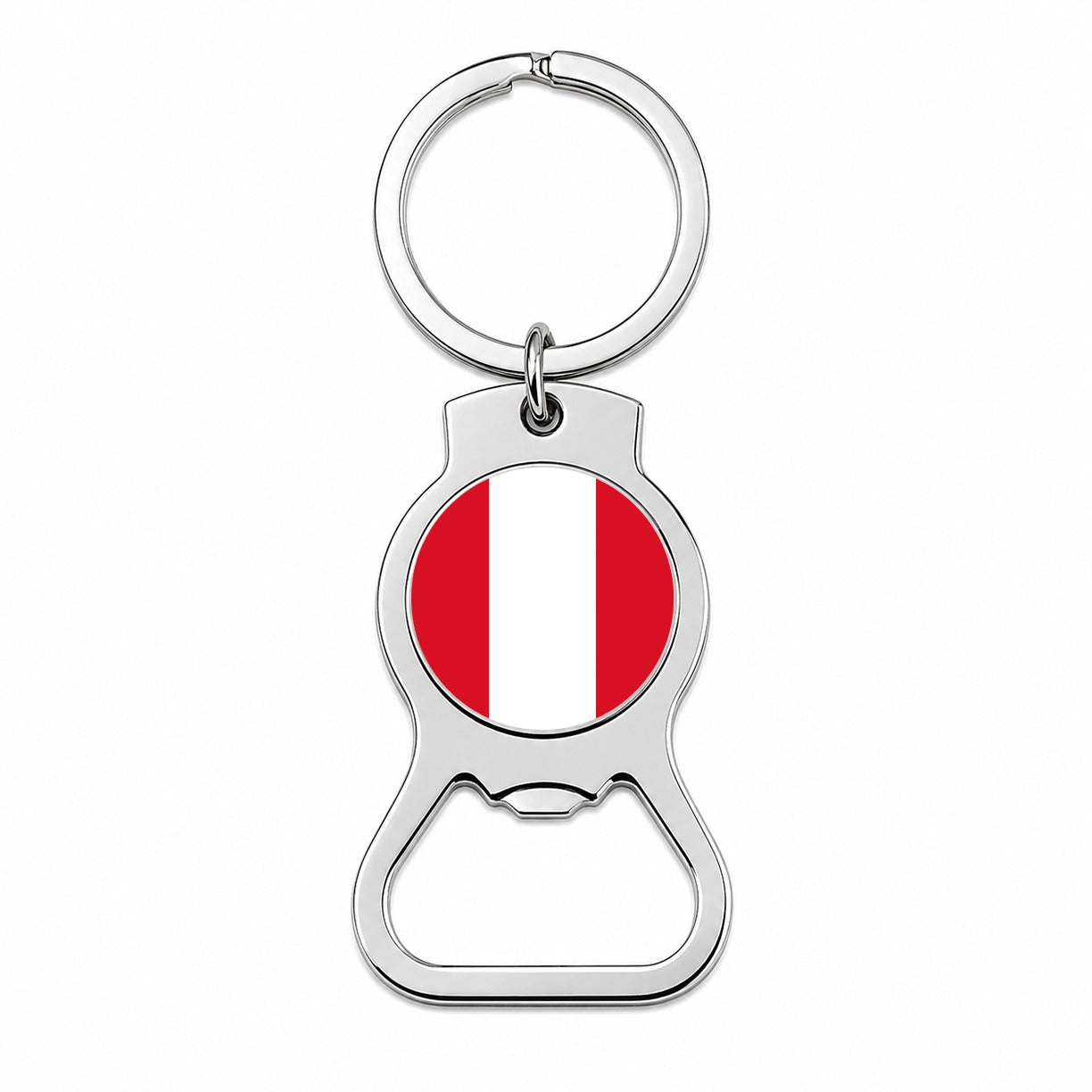 Peru Country Flag Bottle Opener Keychain