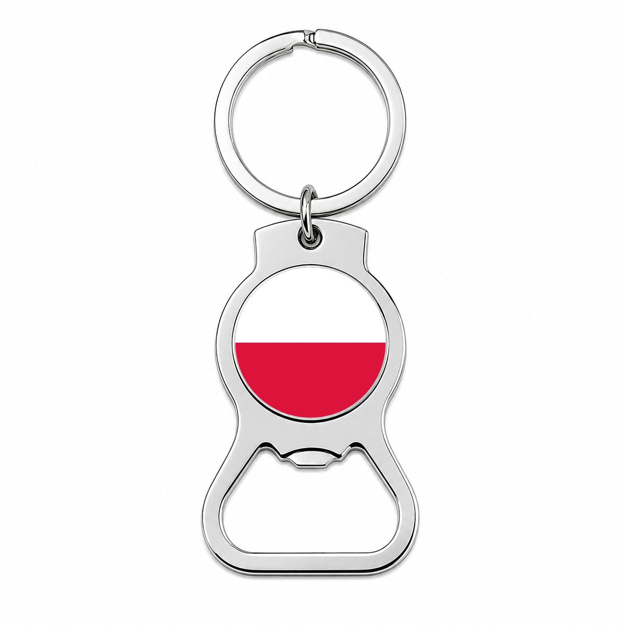Poland Country Flag Bottle Opener Keychain