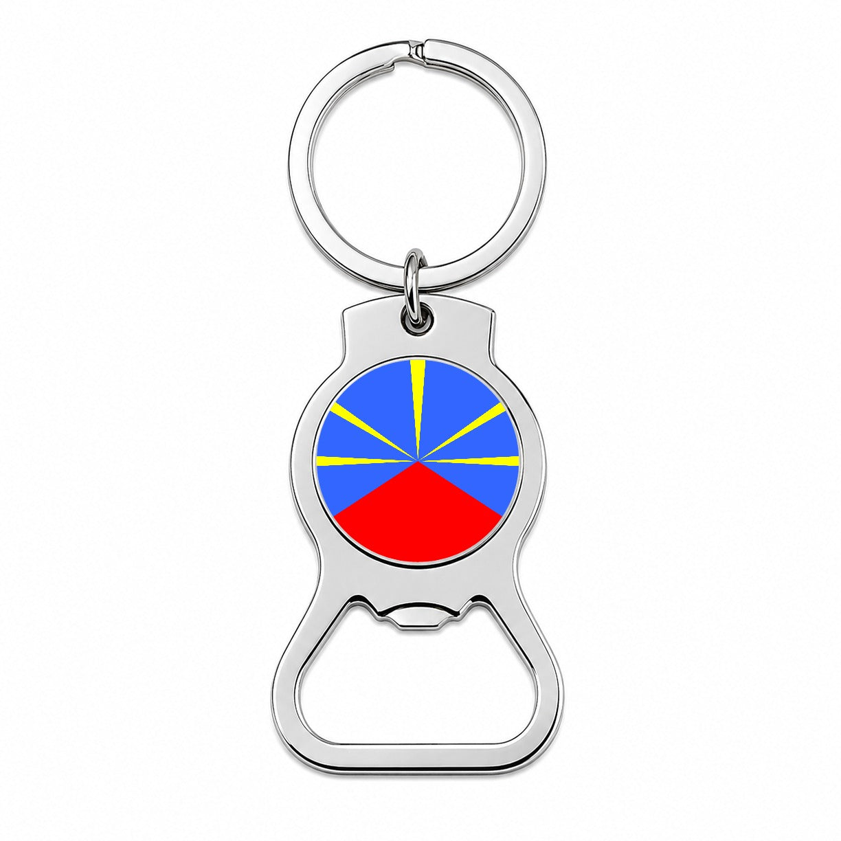 Réunion Country Flag Bottle Opener Keychain