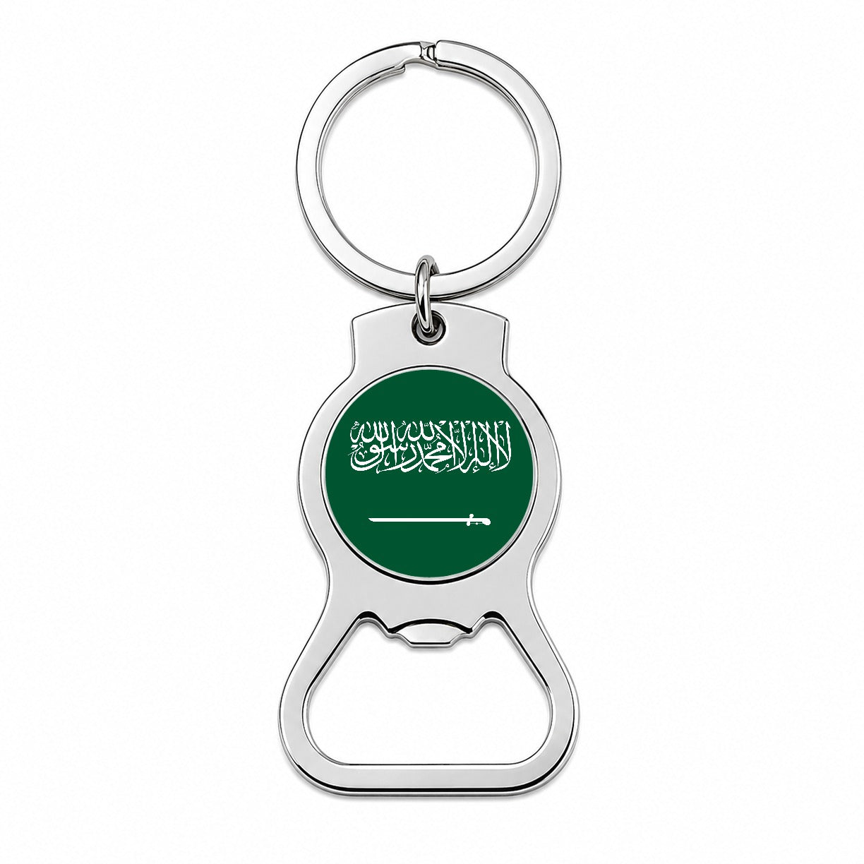 Saudi Arabia Country Flag Bottle Opener Keychain