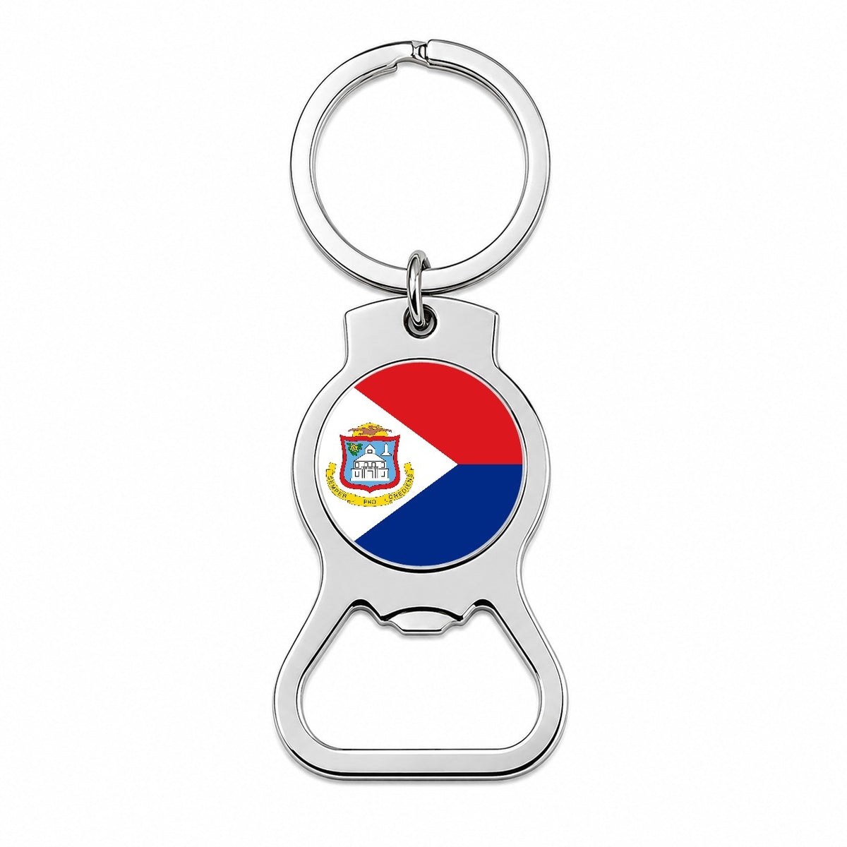 Sint Maarten (Dutch part) Country Flag Bottle Opener Keychain