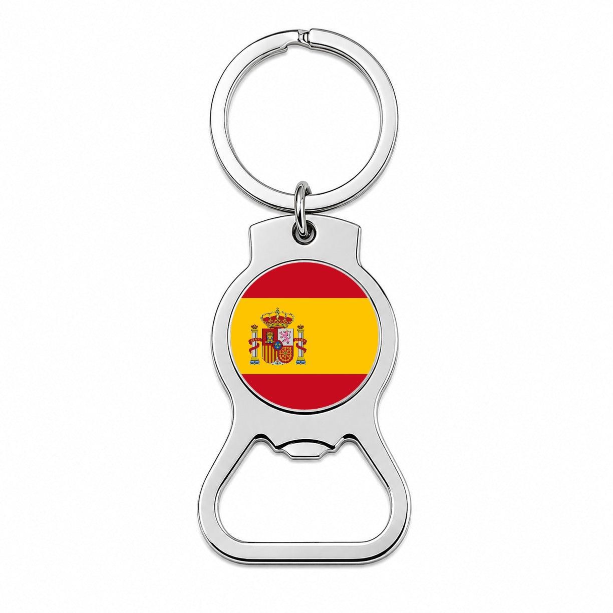 Spain Country Flag Bottle Opener Keychain