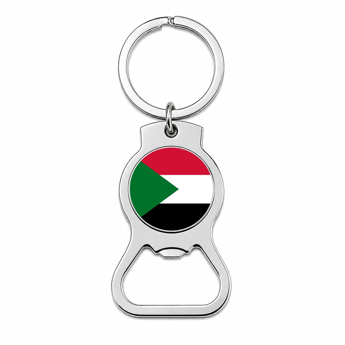 Sudan (the) Country Flag Bottle Opener Keychain