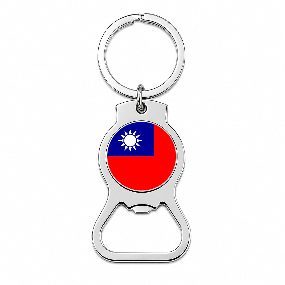 Taiwan Country Flag Bottle Opener Keychain