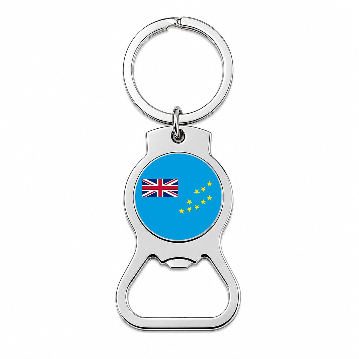 Tuvalu Country Flag Bottle Opener Keychain