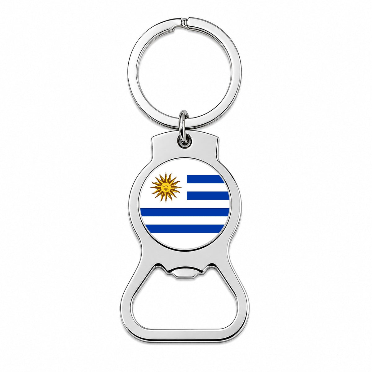 Uruguay Country Flag Bottle Opener Keychain
