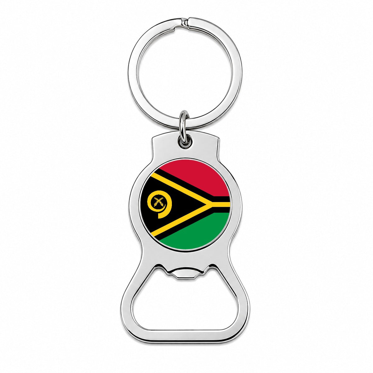 Vanuatu Country Flag Bottle Opener Keychain