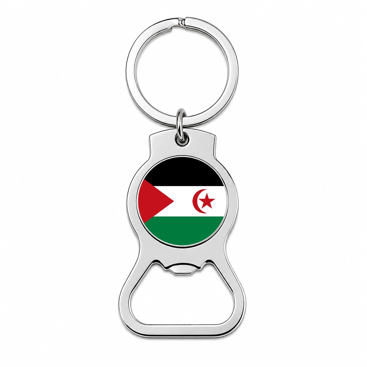 Western Sahara Country Flag Bottle Opener Keychain